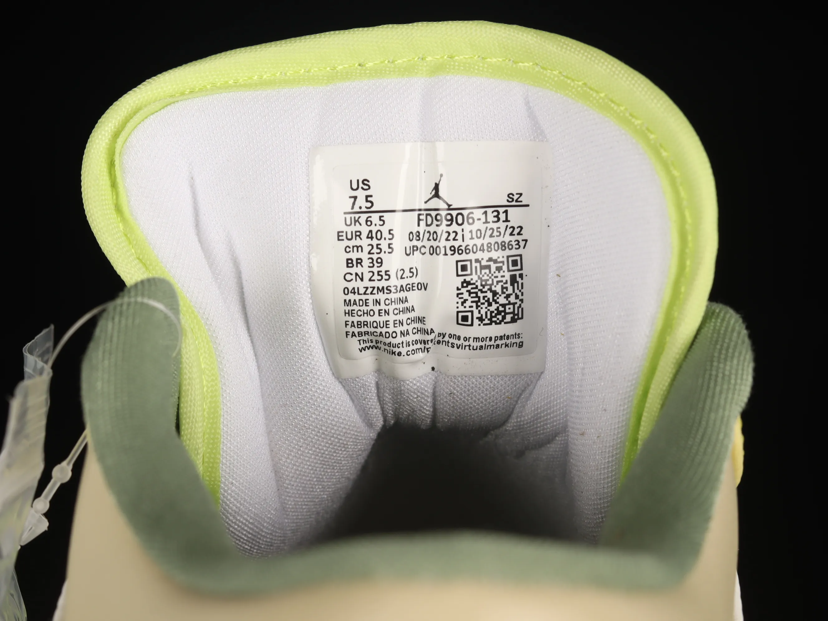 All categories Air Jordan Jordan series basketball shoes Air Jordan 1 Low Air Jordan 1 Low AJ1 Joe 1 fresh white and green cultural low-top basketball shoes FD9906-131